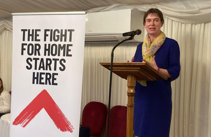 Selaine Saxby MP speaks at Shelter Event