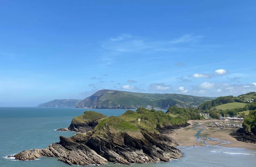 The beautiful coastline of North Devon
