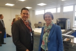 Selaine Saxby MP with Sean Mackney, Principal and CEO of Petroc