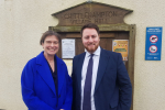 Selaine with Jacob Young at Chittlehampton Village Hall