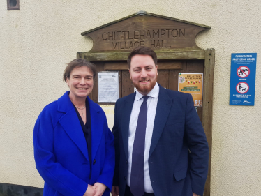 Selaine with Jacob Young at Chittlehampton Village Hall