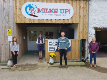 Selaine visiting Milks Up in Braunton
