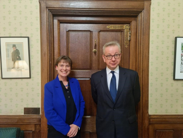 Selaine with Levelling Up Minister Michael Gove
